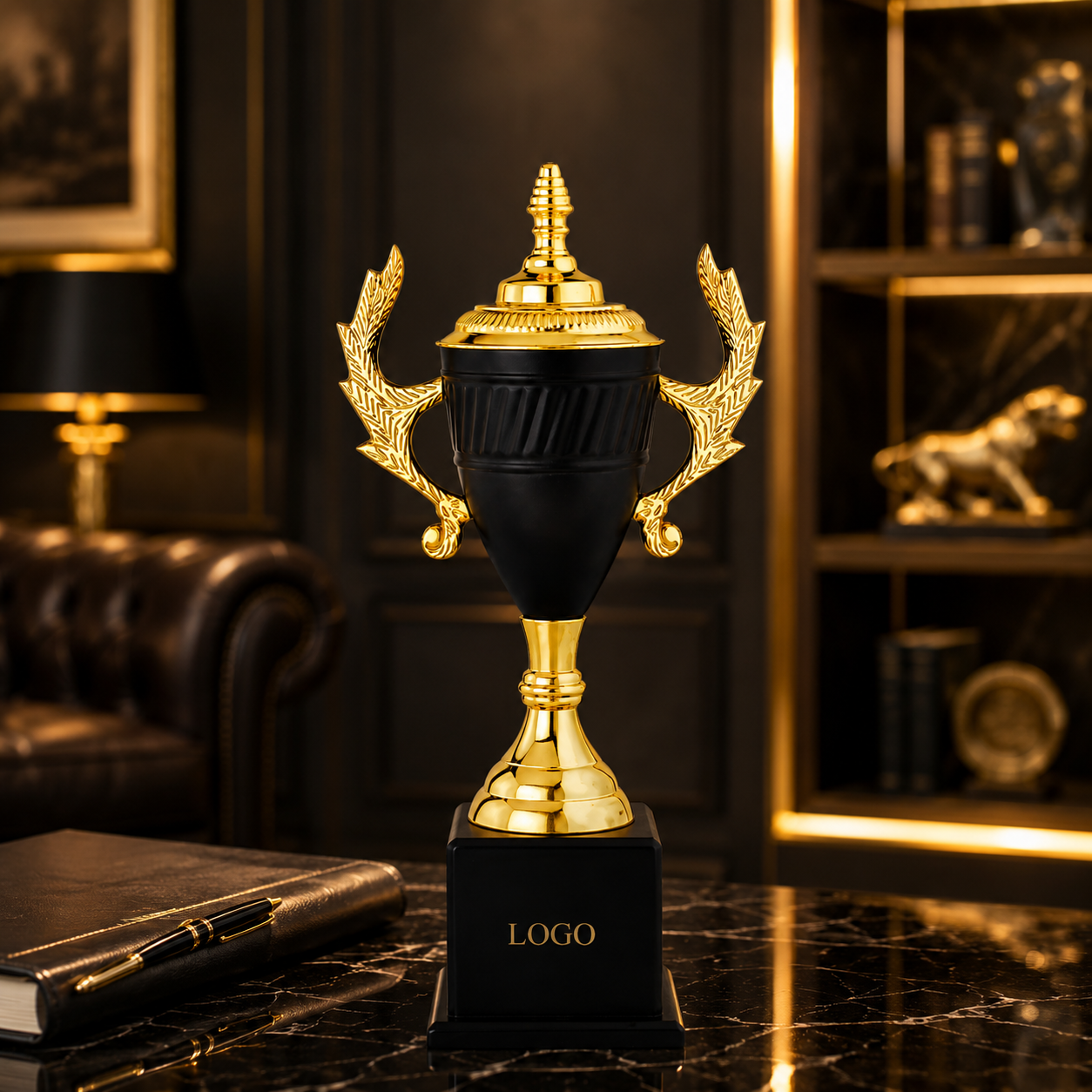 Classic Black & Gold Trophy Cup